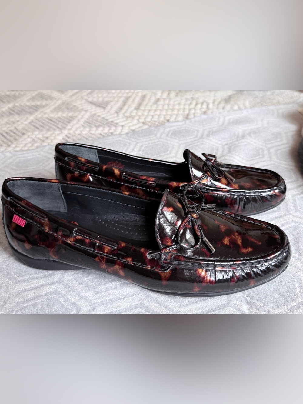 Marc Joseph New York Diana St Patent Leather Tortoise Print Loafers Women’s 9